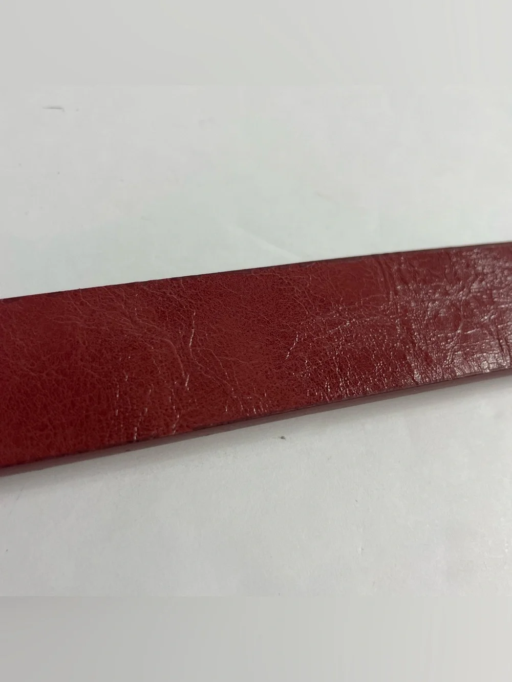 Women's Deep Berry Vegan Leather Belt with‎ Gold-Tone Buckle
